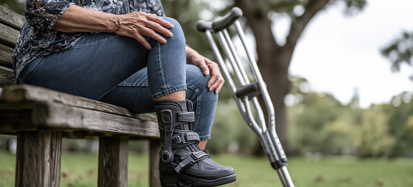 Foot or ankle surgery Recovery with boot